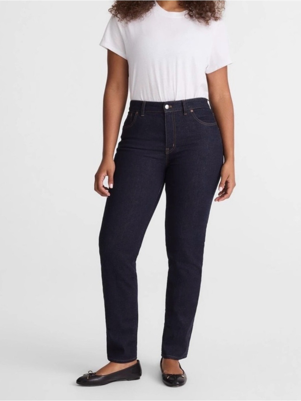 Madewell The Curvy Jules Slim-Straight Jean in Rinse Wash Size 32
